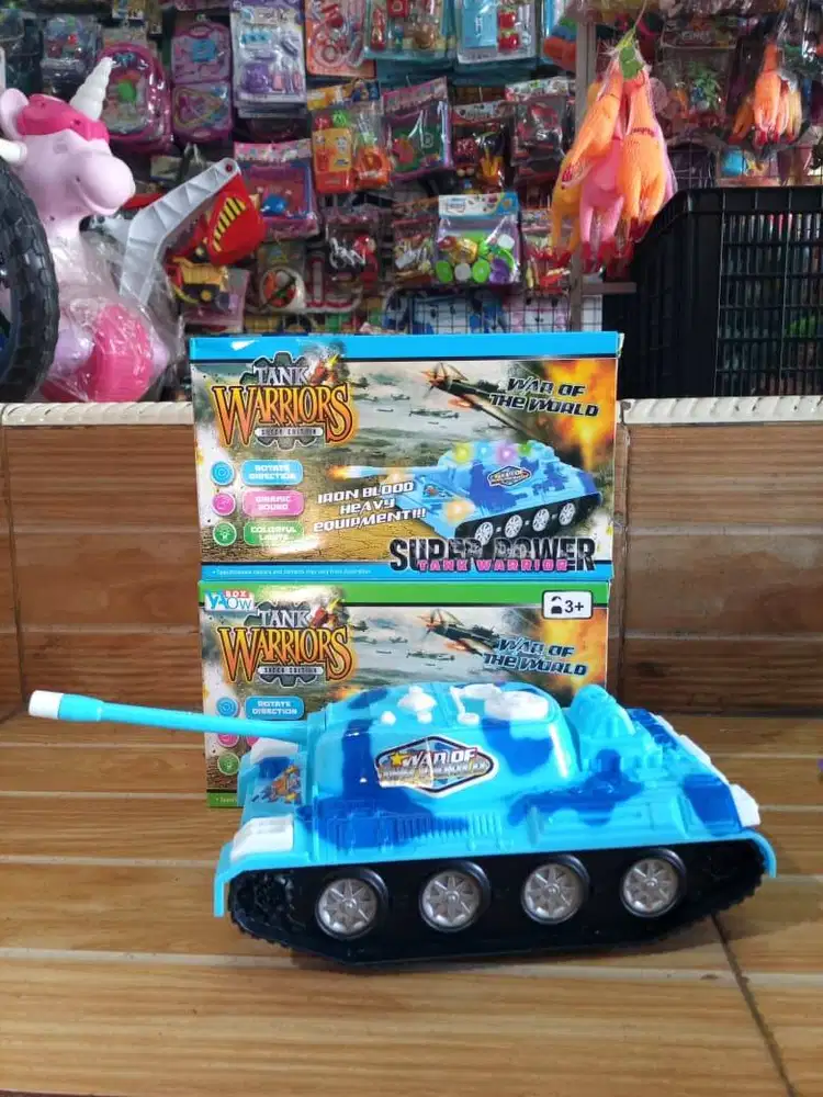 mainan anak tank baterai