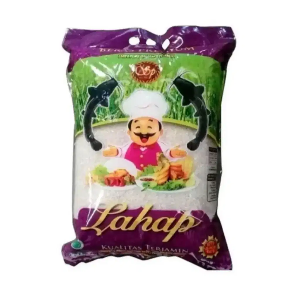 Beras premium lahap cap ikan hoki 5kg