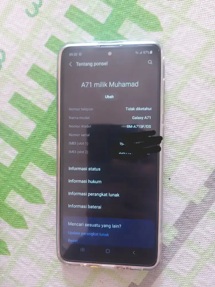 samsung a71 8/128gb mulus
hp normal