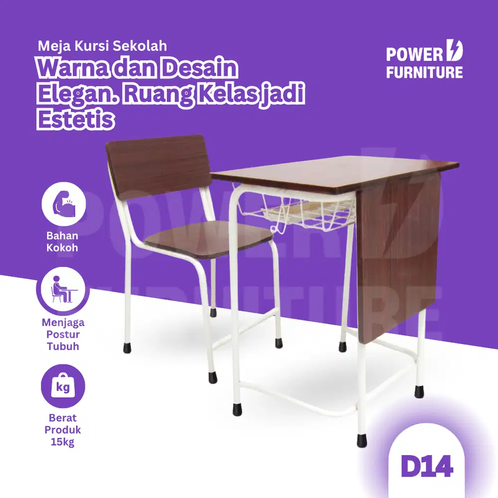 Meja Siswa Sekolah Tipe D14 - Kursi Meja Siswa Sekolah