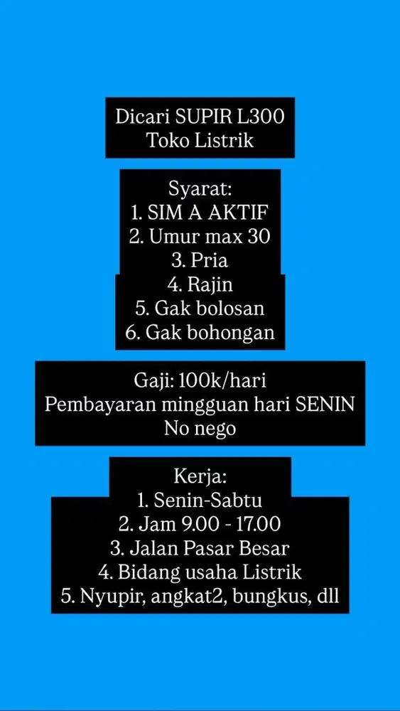 SUPIR L300 TOKO LISTRIK
