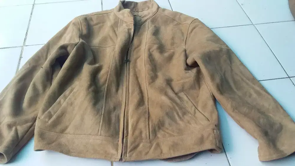 jual jaket kulit original warna coklay muda
