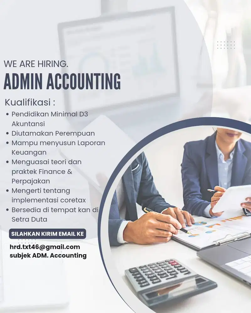 Dibutuhkan Segera Accounting Keuangan