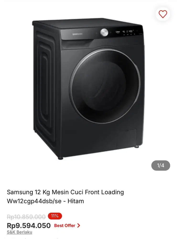 Samsung Mesin cuci front loading 12kg bisa cicilan syarat ktp aja