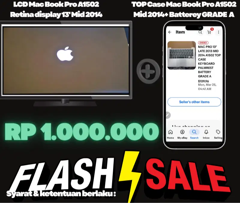 LCD MAC PRO 13” RETINA DISPLAY + PALM COVER KEYWORD MAC PROand BATEREY