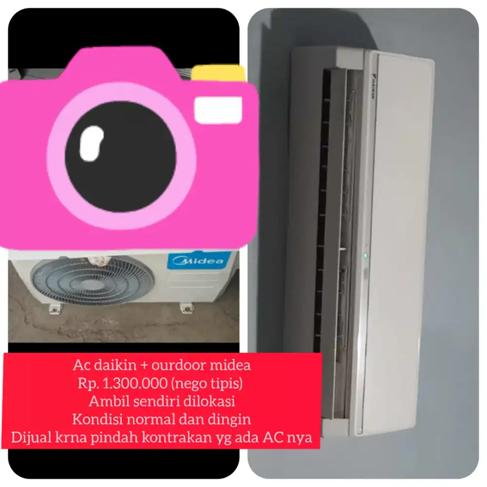 AC bekas daikin 1/2 PK