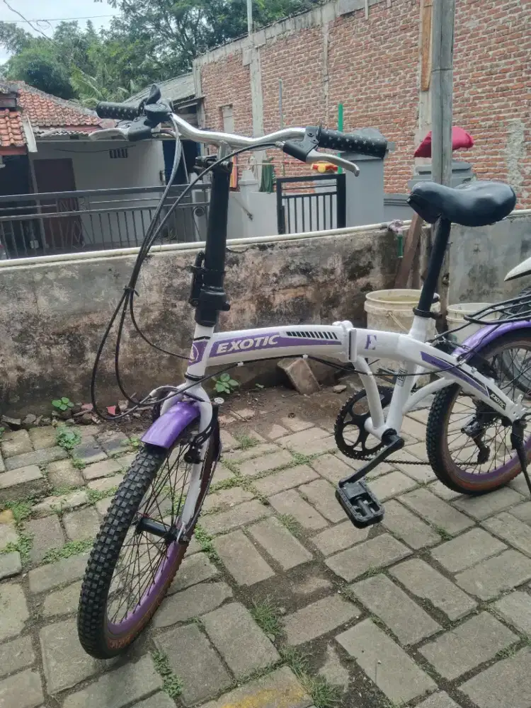 Sepeda lipat exotic 20 inch 6 sped Shimano