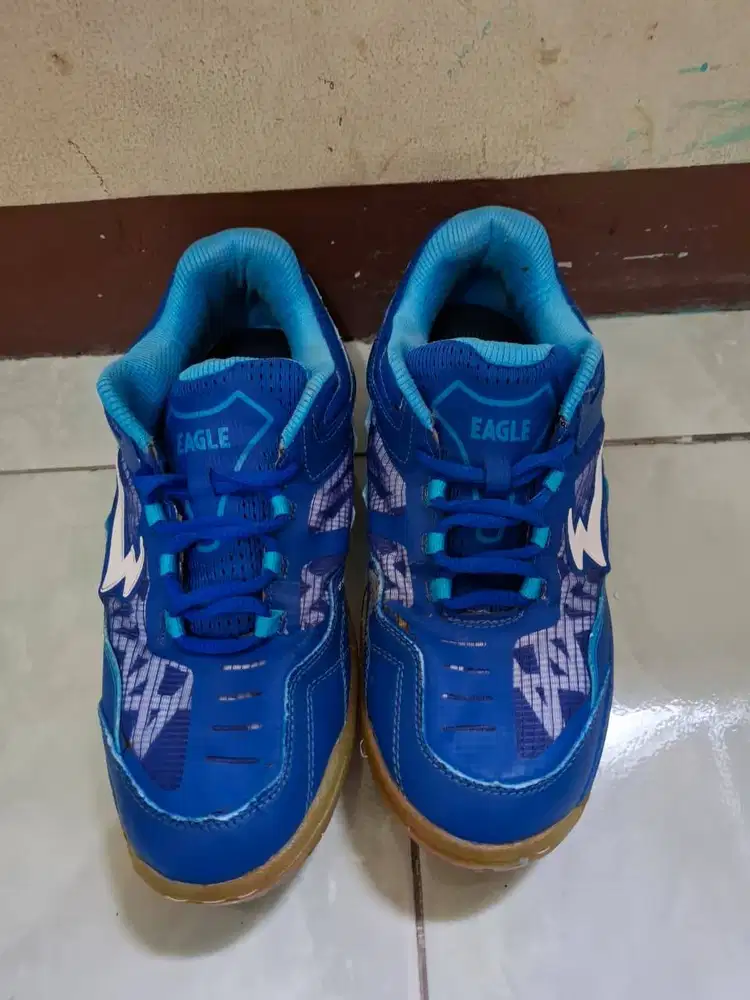 Sepatu Bulu Tangkis EAGLE Commando X Biru Badminton Shoes EAGLE Blue