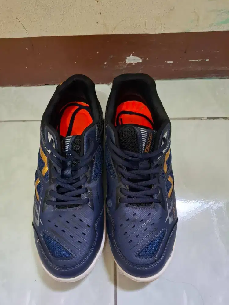 Sepatu Bulu Tangkis Spotec Windstrom Biru Tua Badminton Shoes Spotec