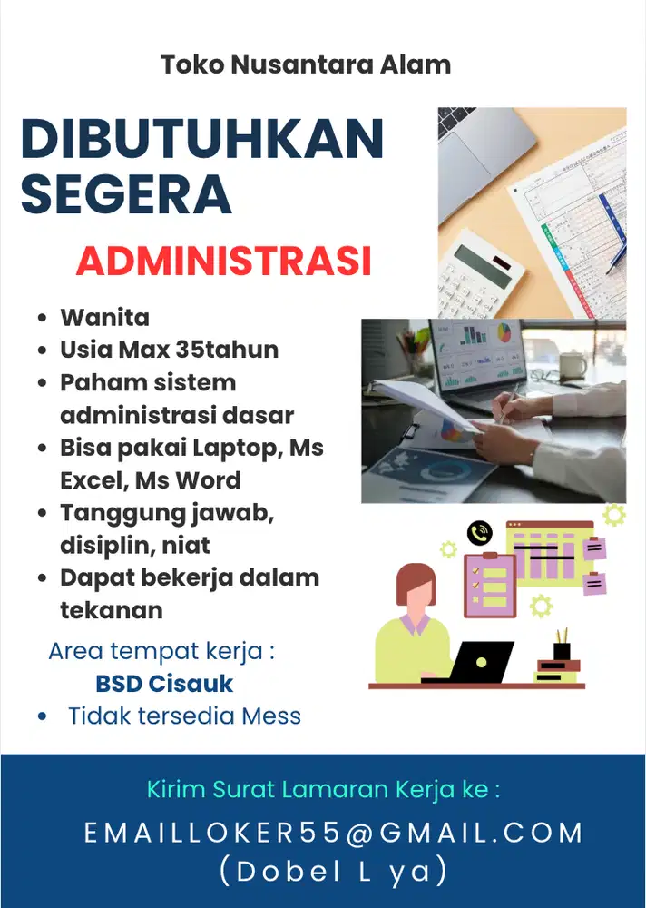 LOKER ADMINISTRASI - Area BSD Tangsel