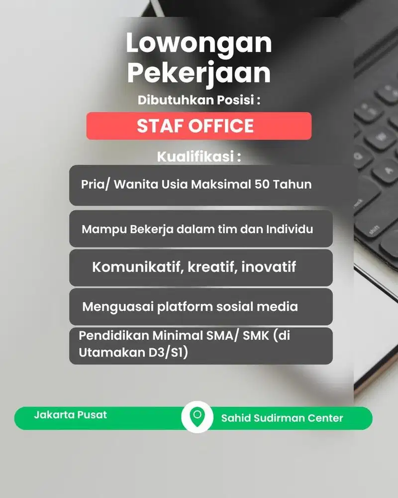 Di butuhkan segera!!