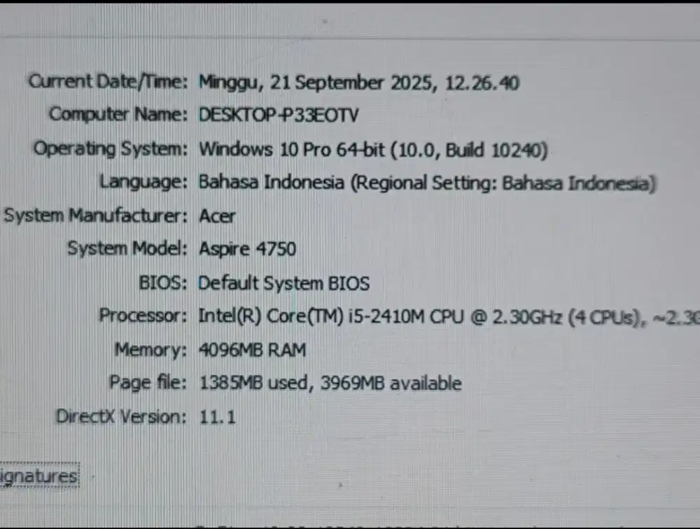 DIJUAL NOTEBOOK ACER,INTEL ATOM,RAM 2 GB, SSD 64 GB