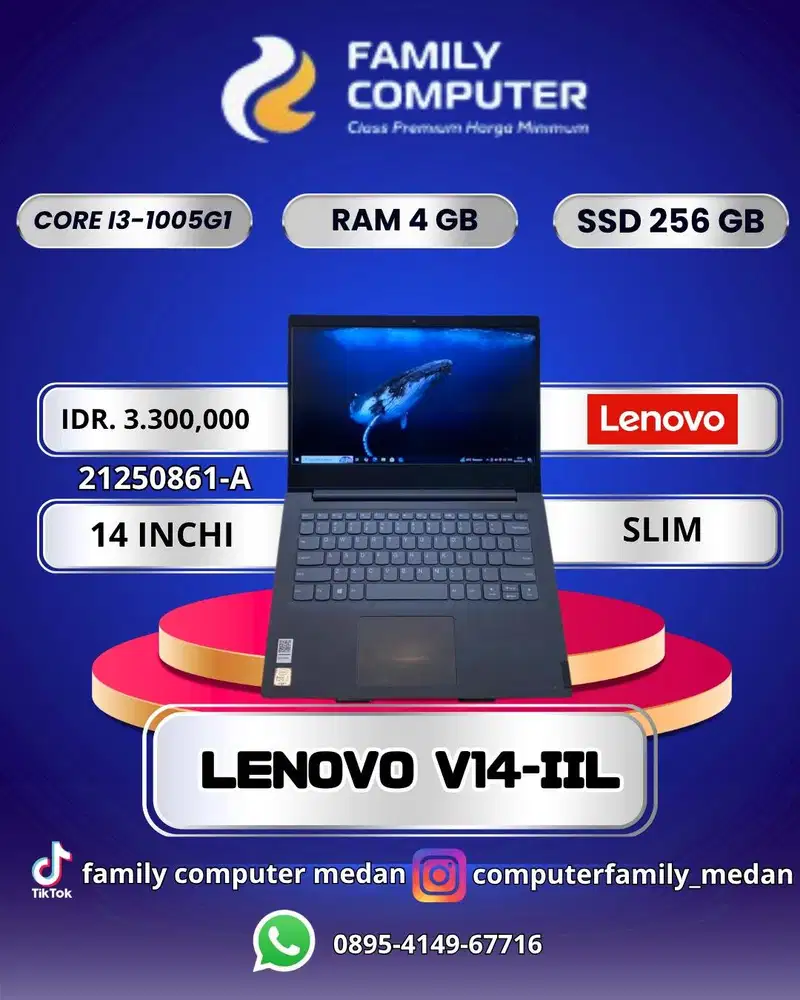 LENOVO V14-IIL|CORE I3-1005G1|RAM4GB|SSD256GB|14INCI|SLIM