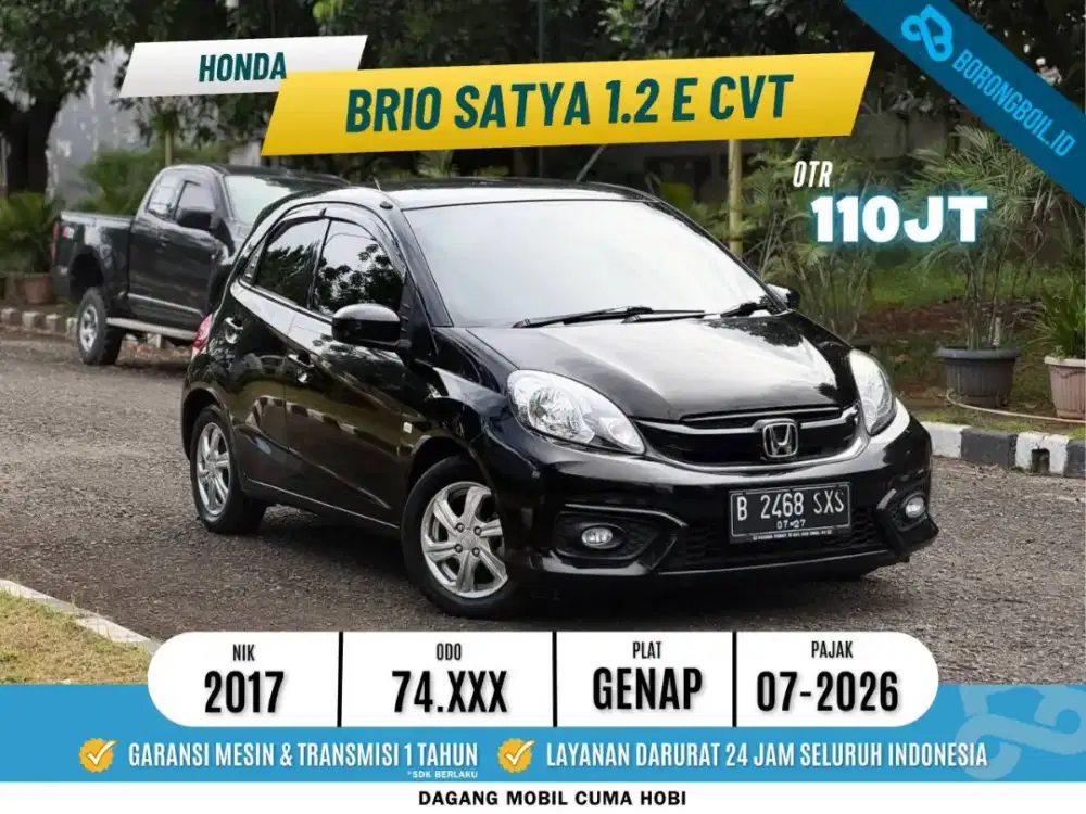 Honda Brio Satya 1.2 E CVT 2017 Hitam