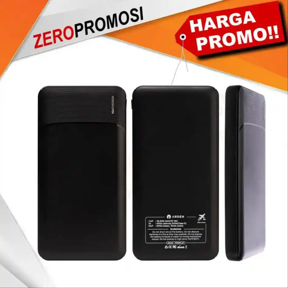 Powerbank Custom Logo 10000mAh untuk Perusahaanmu P100PL33