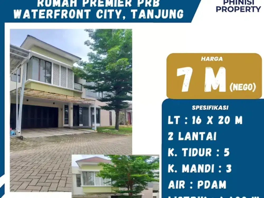 DIJUAL Rumah Premier Boulevard Waterfront City Tanjung Bunga