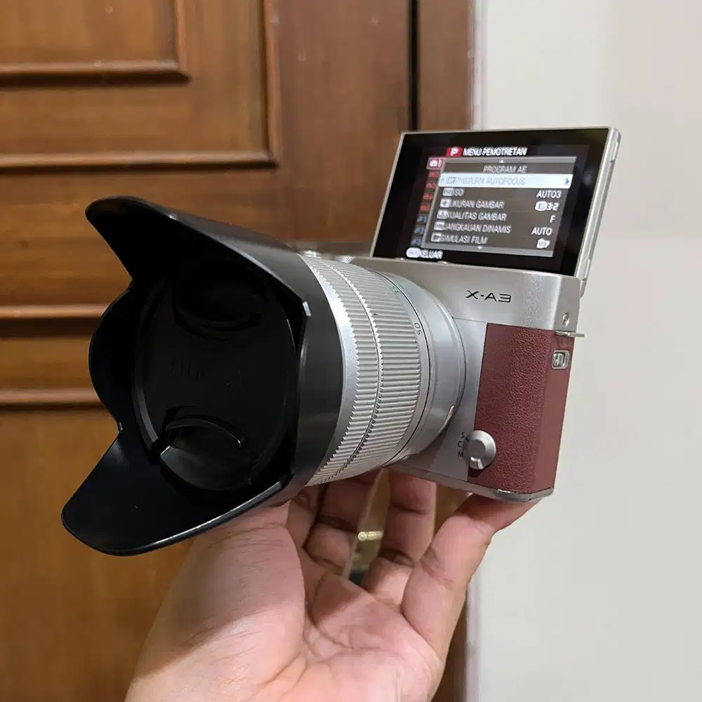 Fujifilm X-A3 Kit 16-50mm Ois Mulus Box Tas Memori
