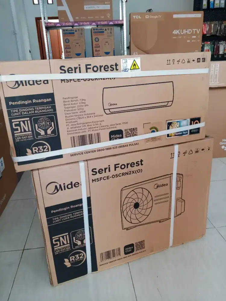 AC Midea 1/2 pk plus pemasangan