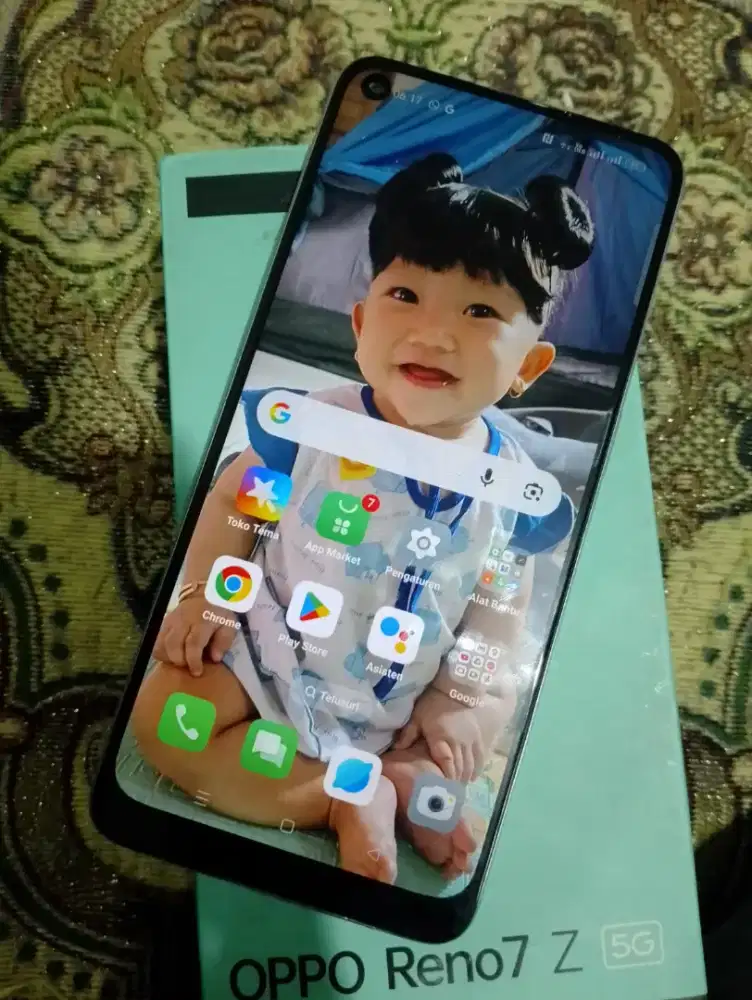 Oppo reno 7z 5g.. 8+4/128.. Fulset ori murmer aj lurr