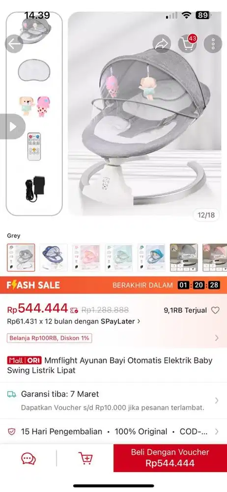 Ex Kado swing baby elektrik