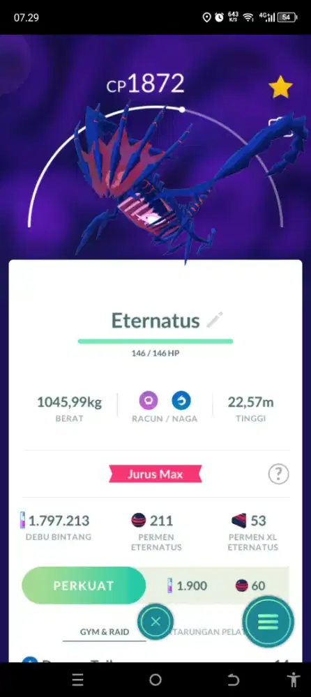 Akun pokemon go Gmail level 56