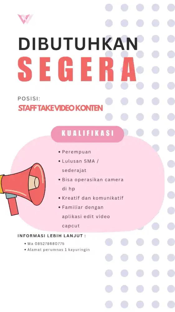 Lowongan take video konten produk