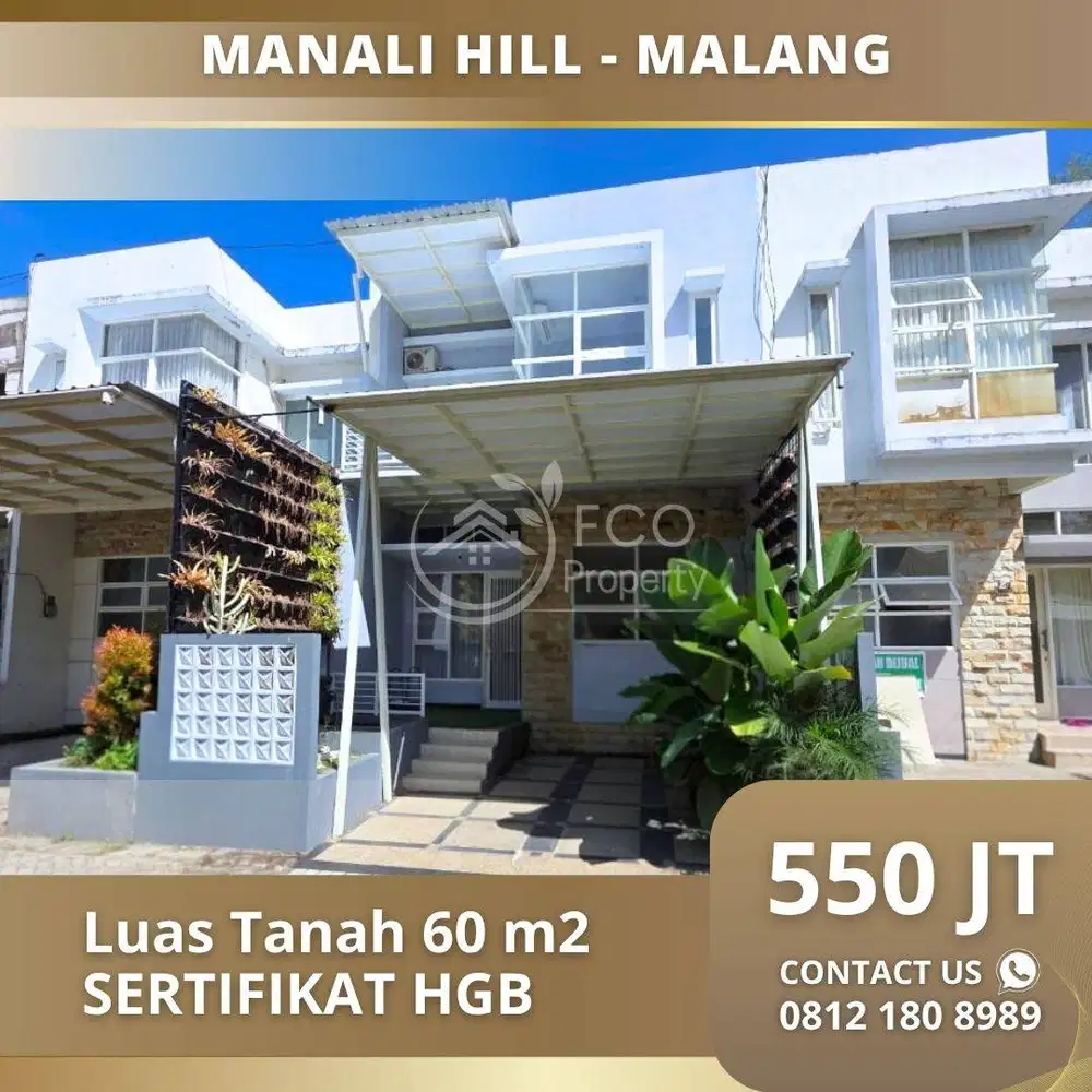 Perumahan Manali Hill Tegalgondo Dekat Kampus UMM Malang