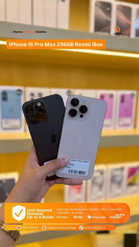 iPhone 16 Pro Max 256GB second resmi iBox
