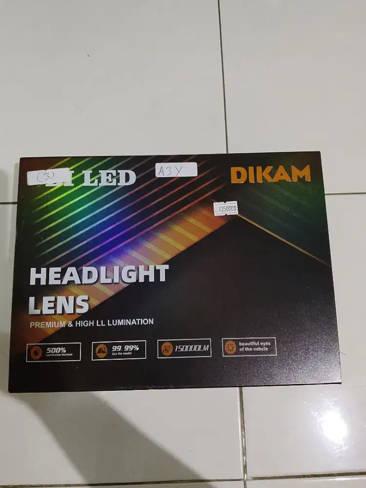 Billed headlamp dikam a3y 3 warna baru bukan bekas
