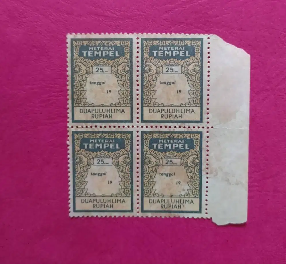 Dijual Materai Tempel lama 25 Rupiah Belum Pernah Terpakai Jamin Asli