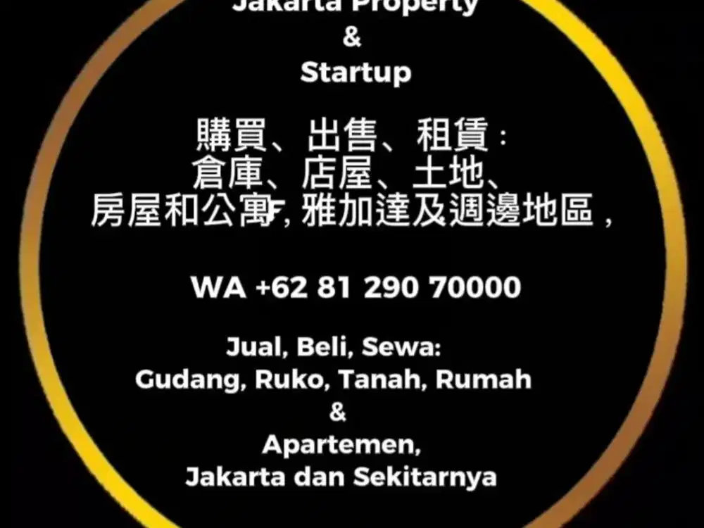 Disewakan Gudang jl Kapuk Raya