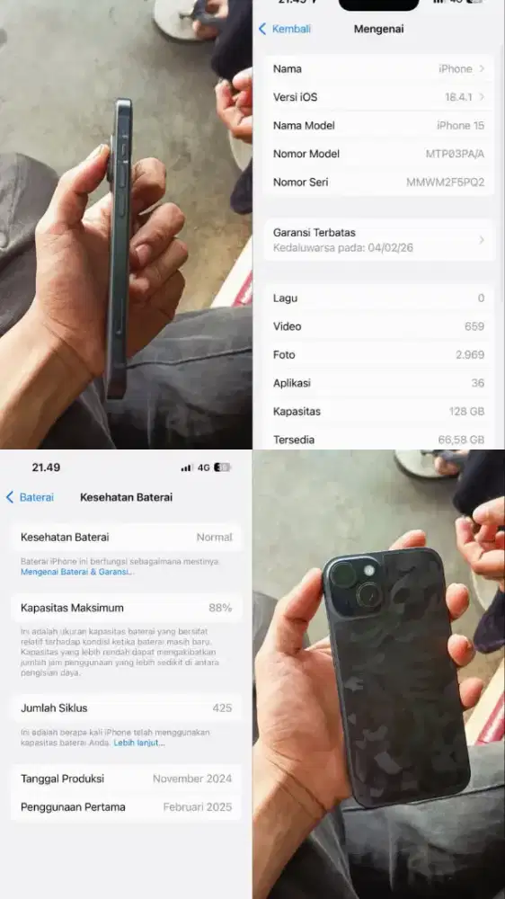 DIJUAL IPHONE 15 128GB