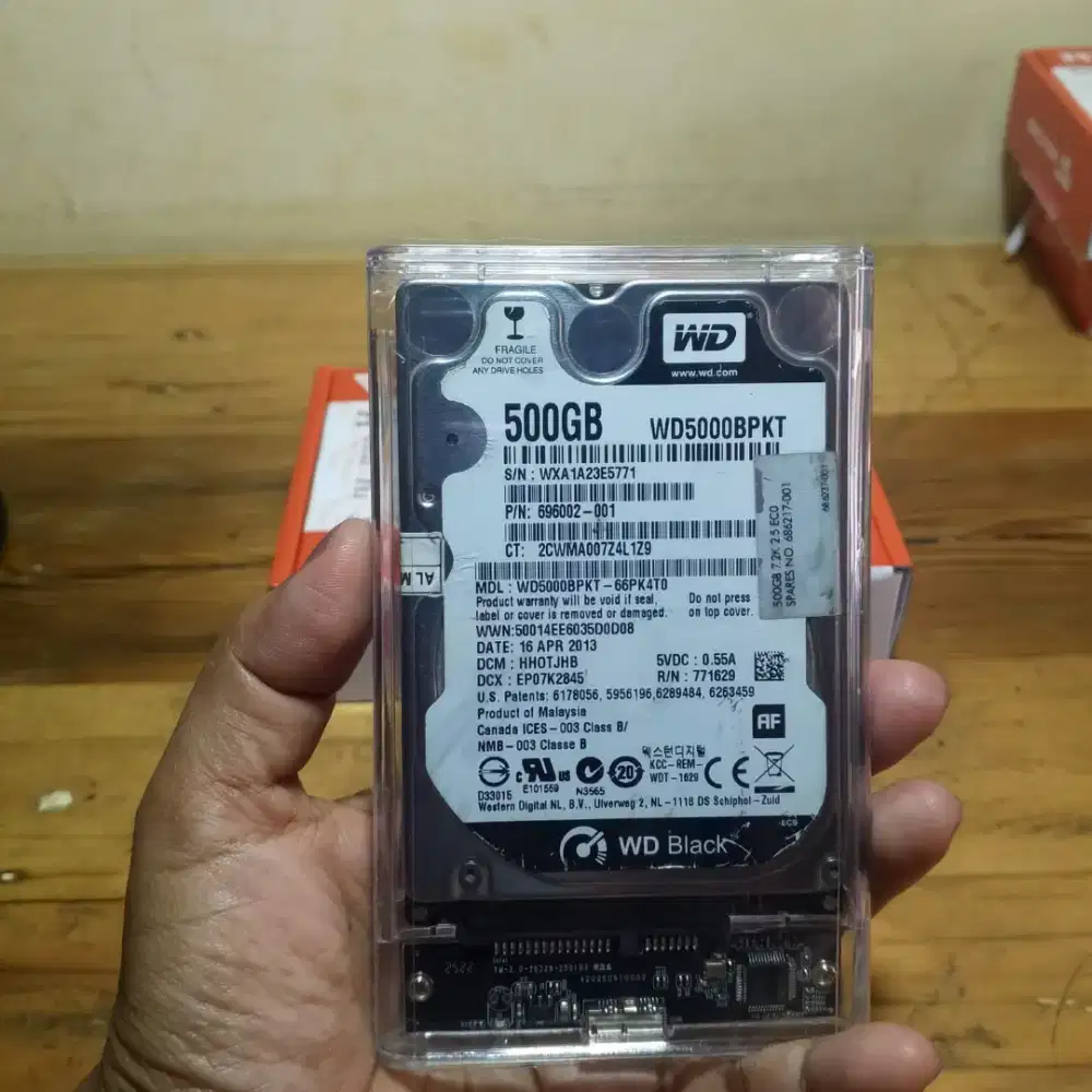 Harddisk eksternal 500 GB
