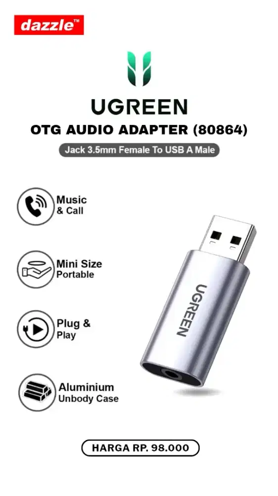 UGREEN OTG AUDIO ADAPTER (80864)