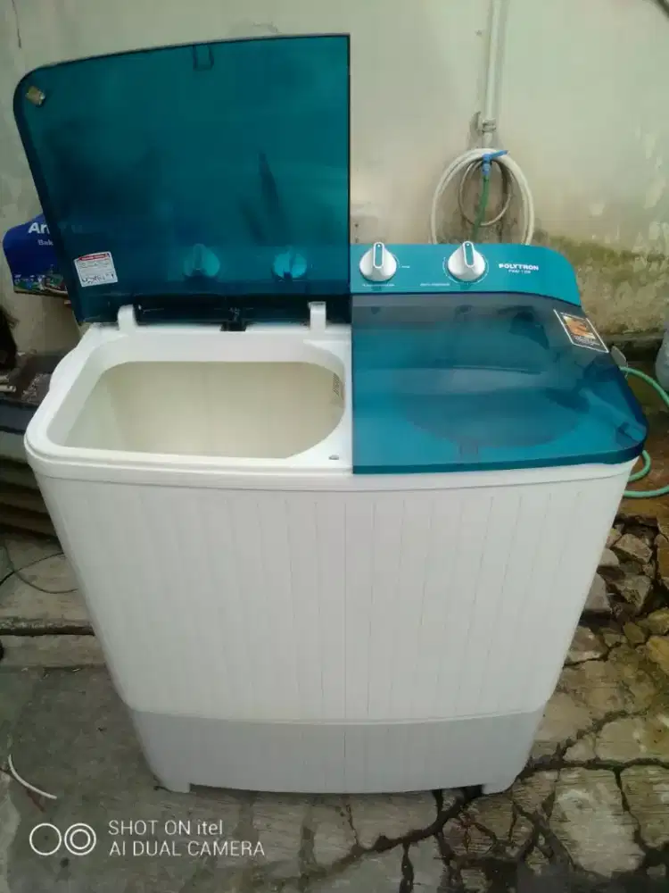 Jual mesin cuci merek Polytron kapasitas 9 kg normal semua siap