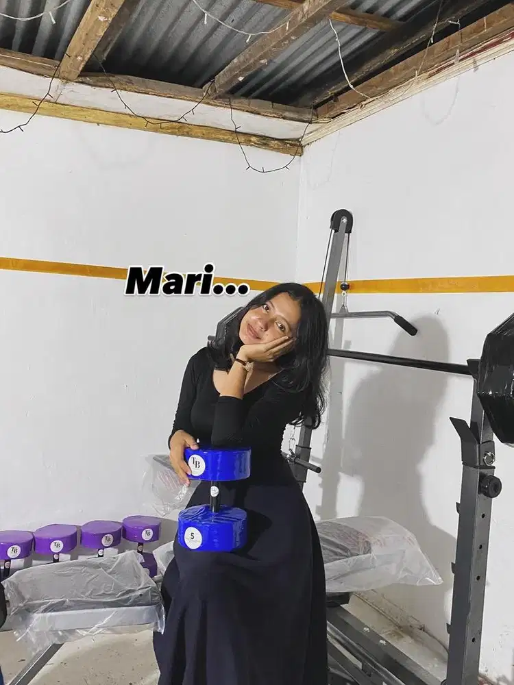 Alat Workout Dumbbell & Barbell Bisa COD