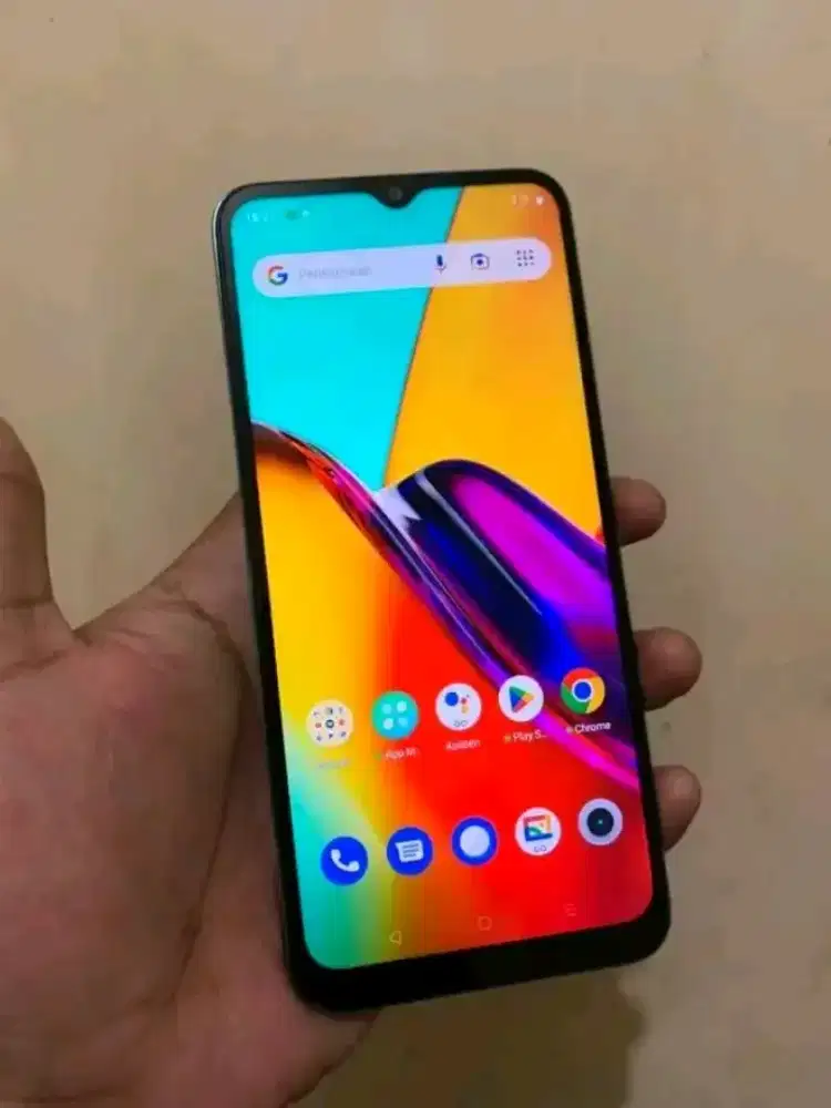 Realme c30 hp silikon retak layar dikit ORIAN