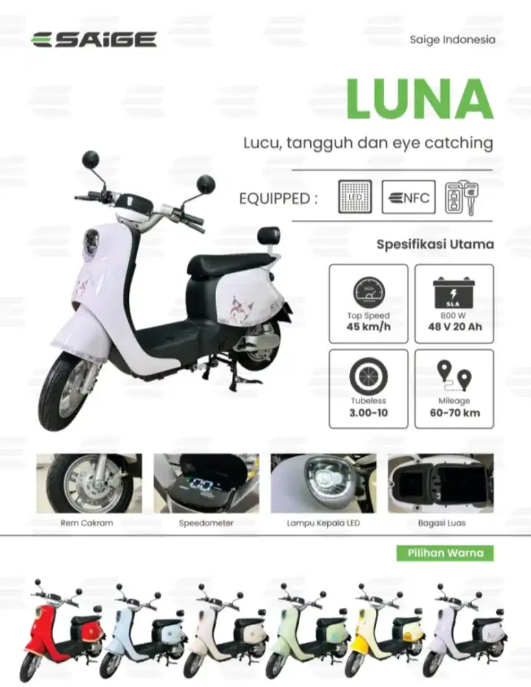 Sepeda listrik saige luna