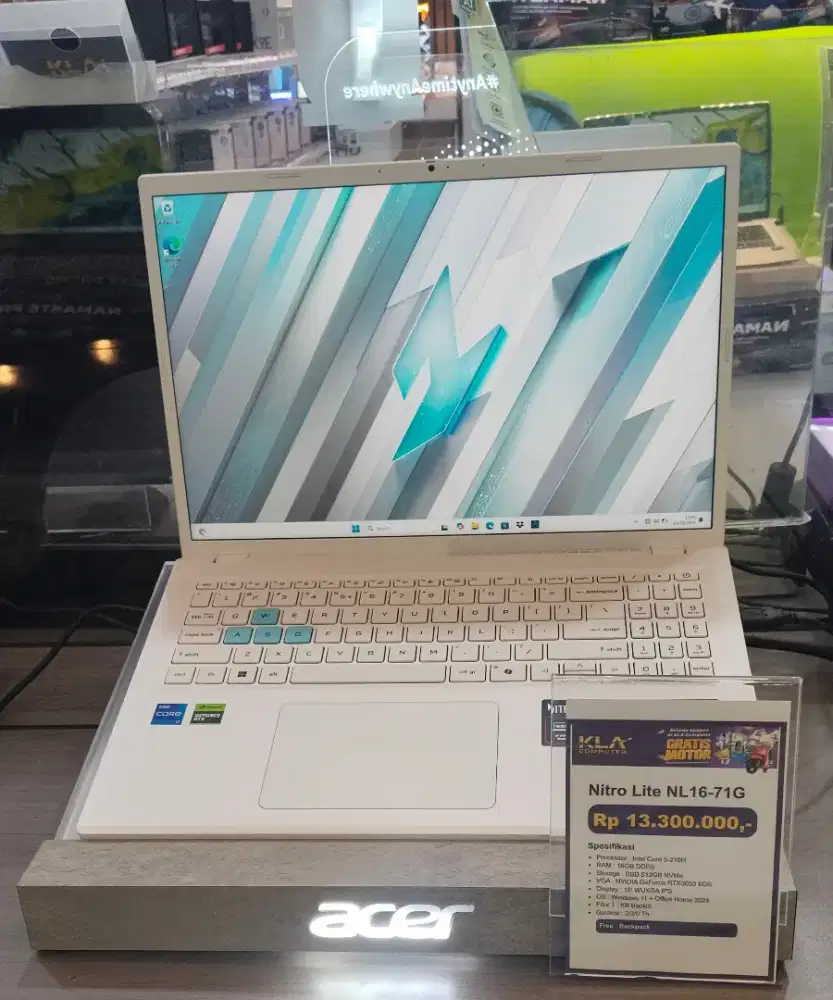 Acer Nitro Lite NL16-71G di KLA komputer Banjir Promonya