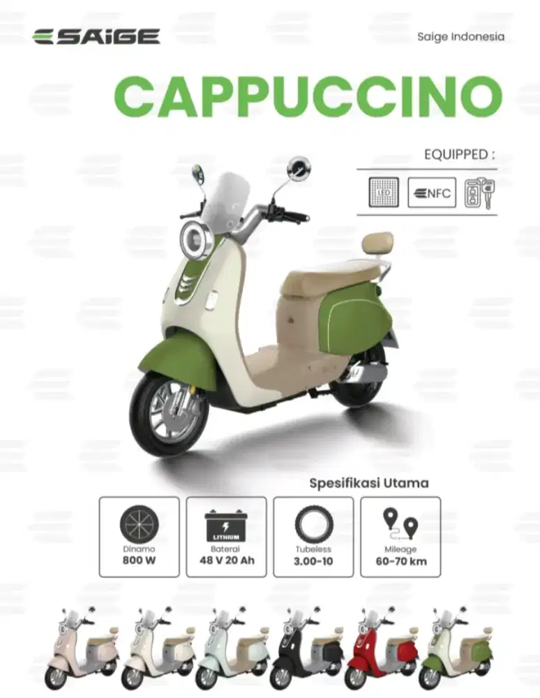Sepeda listrik saige cappucino