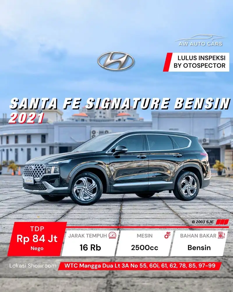 [KM 16 RB] Hyundai Santa Fe Signature Bensin 2021 diesel 2022 santa fe