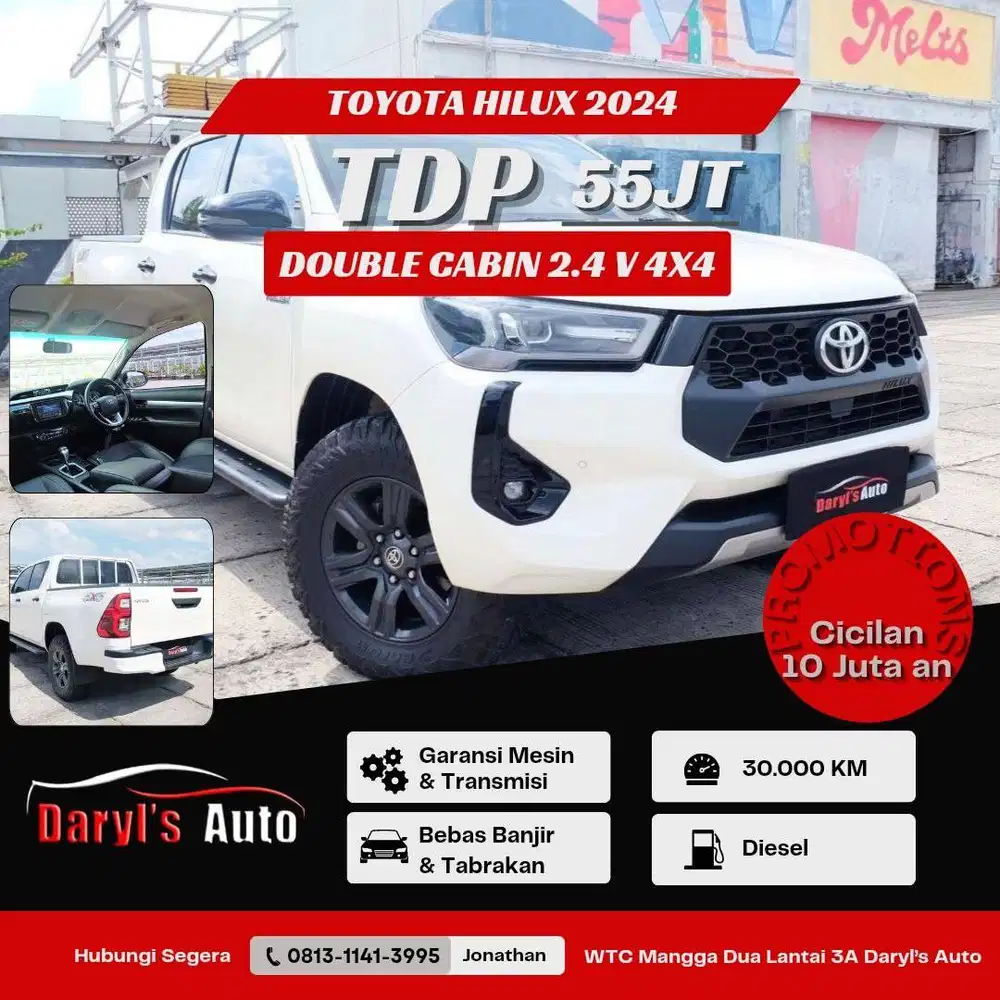 DP 75 Juta Toyota Hilux V Double Cabin 4x4 2024