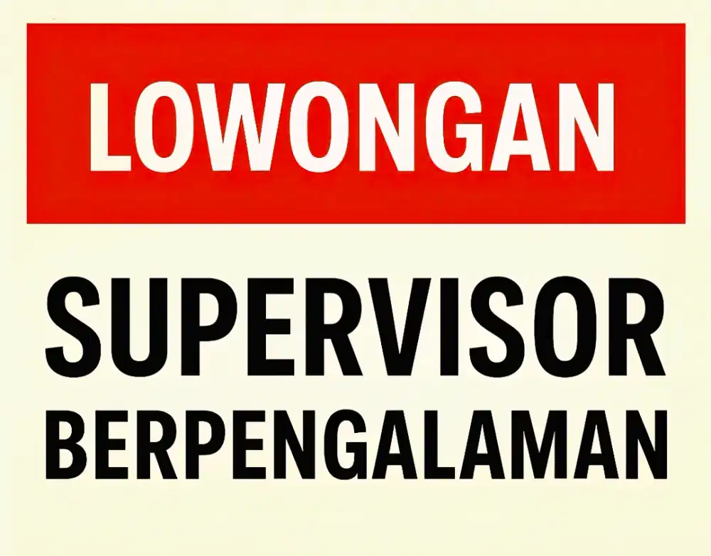 Lowongan Supervisor Gudang Online Shop Berpengalaman