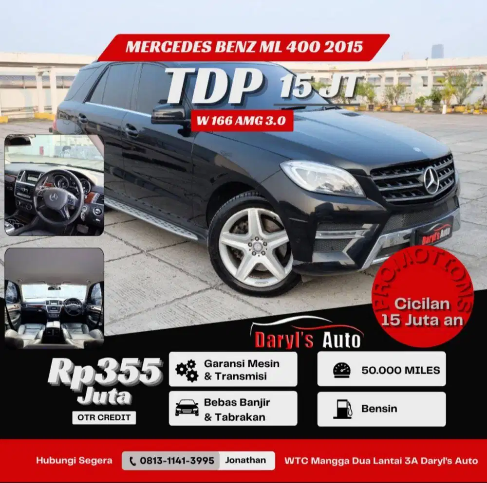 [LOW KM] DP 15 Juta Mercedes Benz ML 400 AMG