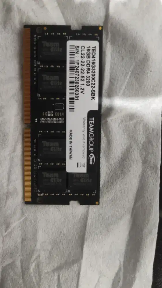 RAM LAPTOP SODIMM 16gb DDR4 3200mHz TEAM GROUP