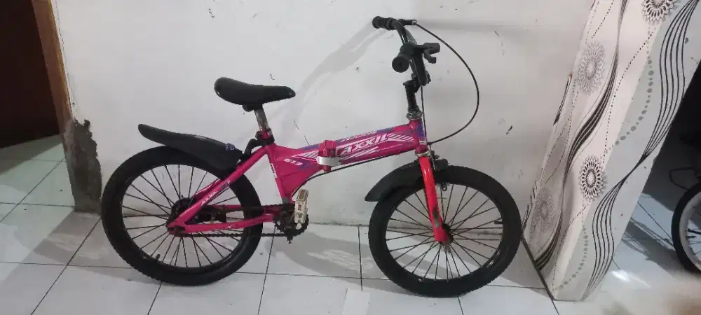 Sepeda lipat anak axxil uk 18 siap pakai