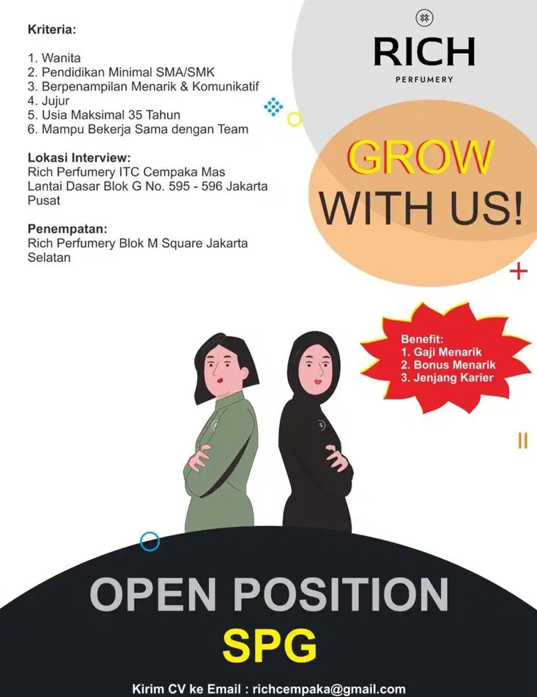 Loker SPG ITC Cempaka Mas
