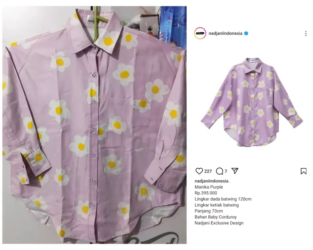 Atasan Nadjani Manika Purple