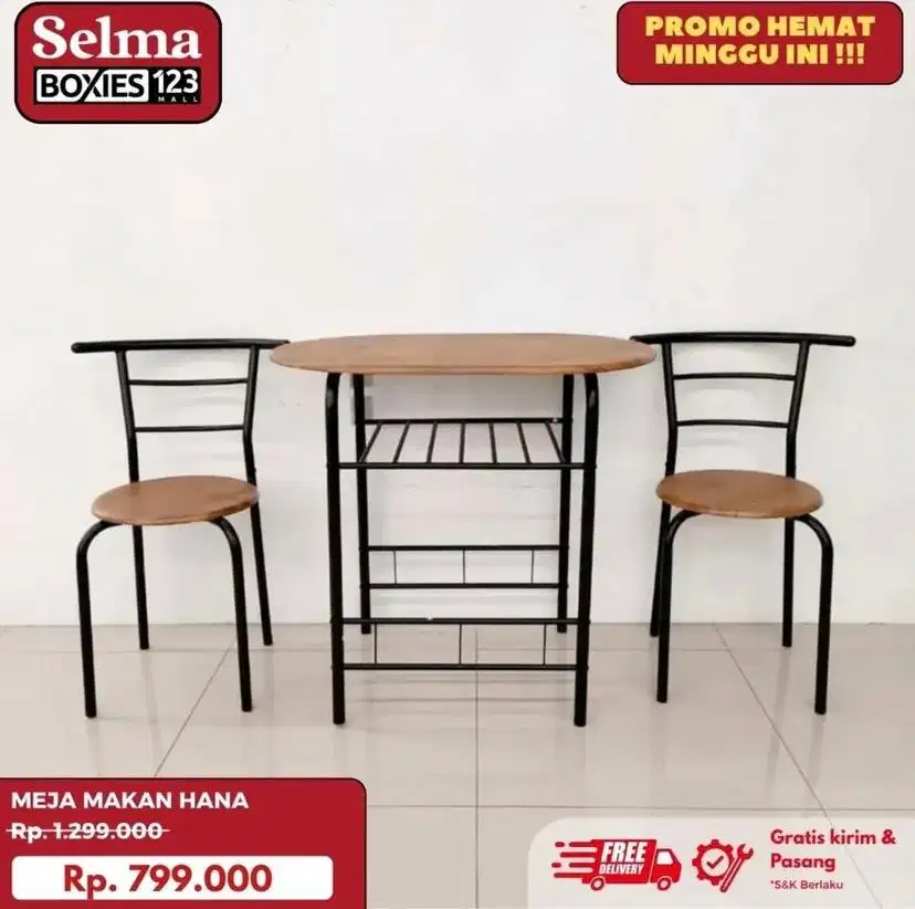 Hana meja makan 2 kursi
