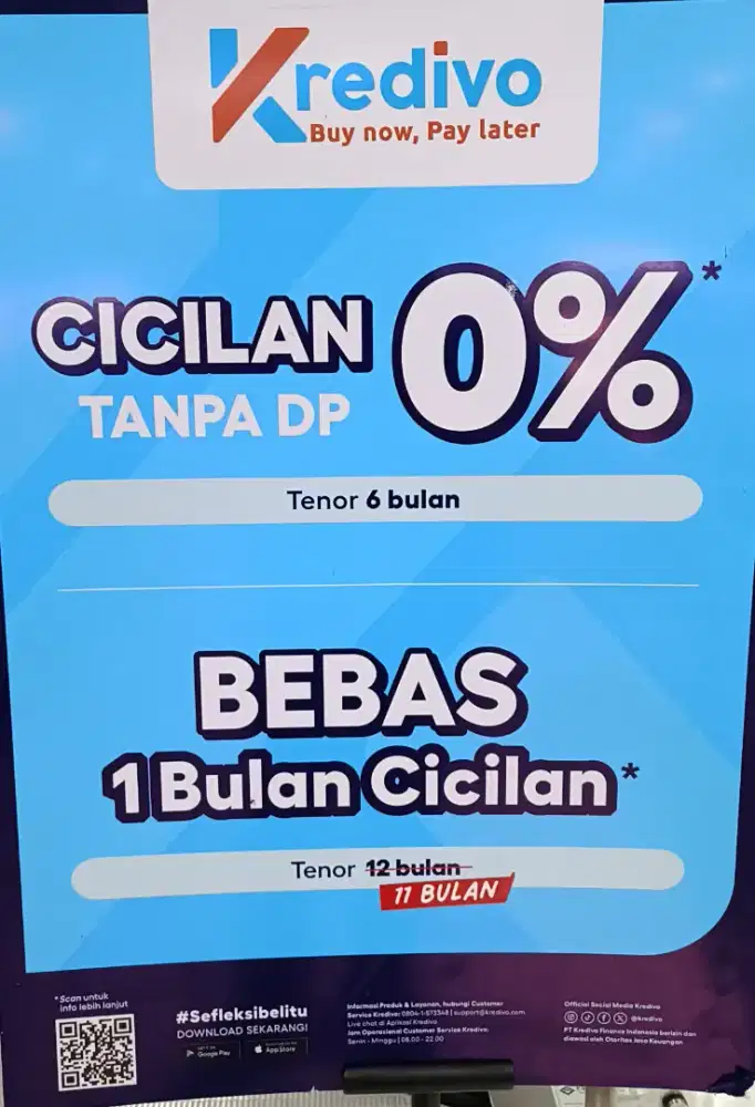 Kredit Kredivo Ac Daikin 1PK Bunga 0 Tanpa Dp
